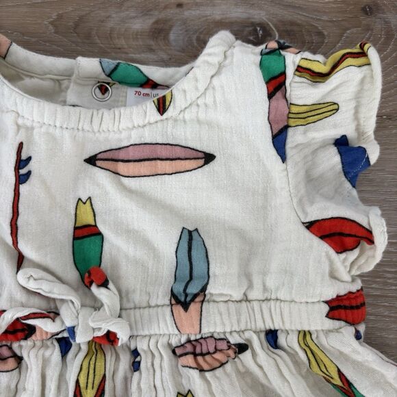 Hanna Anderson Dress Size 6-12 Months Muslin Surfboard - Picture 3 of 6